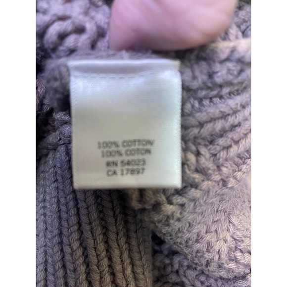 *Banana Republic Cable Knit Mock turtle Button Down Camel Sweater size Small - Picture 5 of 5